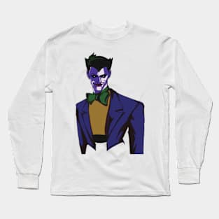 The Dot-Eyed Joker - Dark Fan Art Long Sleeve T-Shirt
